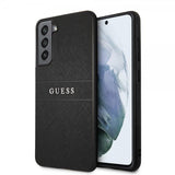 Guess Samsung Galaxy S21 FE Deksel Saffiano Metal Logo Svart