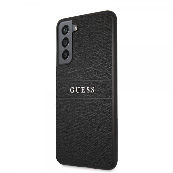 Guess Samsung Galaxy S21 FE Deksel Saffiano Metal Logo Svart