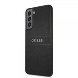 Guess Samsung Galaxy S21 FE Deksel Saffiano Metal Logo Svart