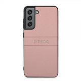 Guess Samsung Galaxy S21 FE Deksel Saffiano Metal Logo Rosa
