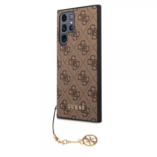 Guess Samsung Galaxy S22 Ultra Deksel 4G Charms Brun