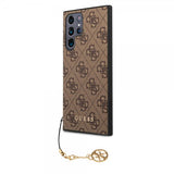 Guess Samsung Galaxy S22 Ultra Deksel 4G Charms Brun