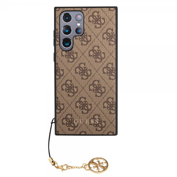 Guess Samsung Galaxy S22 Ultra Deksel 4G Charms Brun