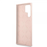 Guess Samsung Galaxy S22 Ultra Deksel Script Metal Logo Pale Pink