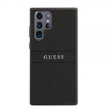 Guess Samsung Galaxy S22 Ultra Deksel Saffiano Metal Logo Svart