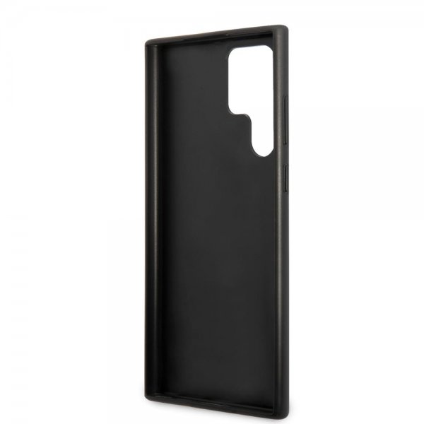 Guess Samsung Galaxy S22 Ultra Deksel Saffiano Metal Logo Svart