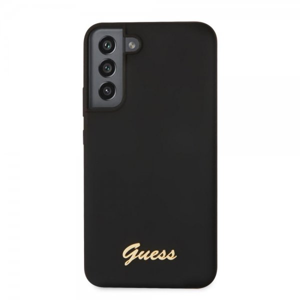 Guess Samsung Galaxy S22 Plus Deksel Script Metal Logo Svart