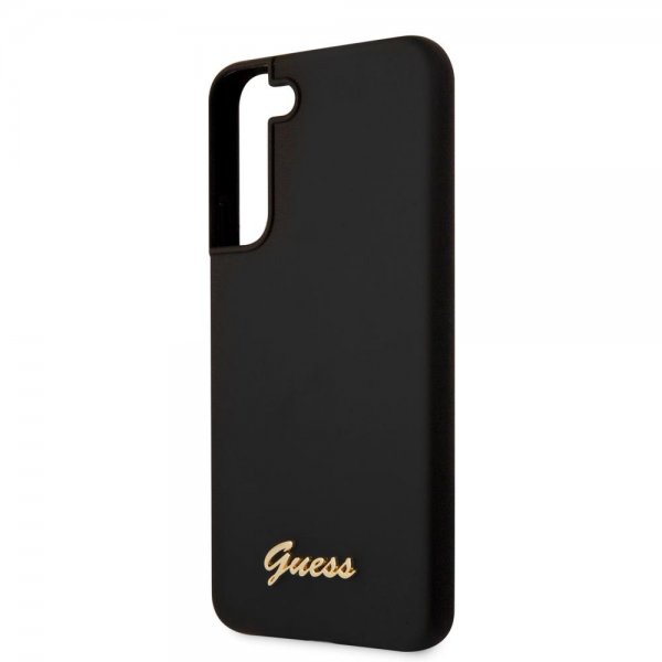 Guess Samsung Galaxy S22 Plus Deksel Script Metal Logo Svart