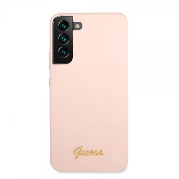 Guess Samsung Galaxy S22 Plus Deksel Script Metal Logo Pale Pink