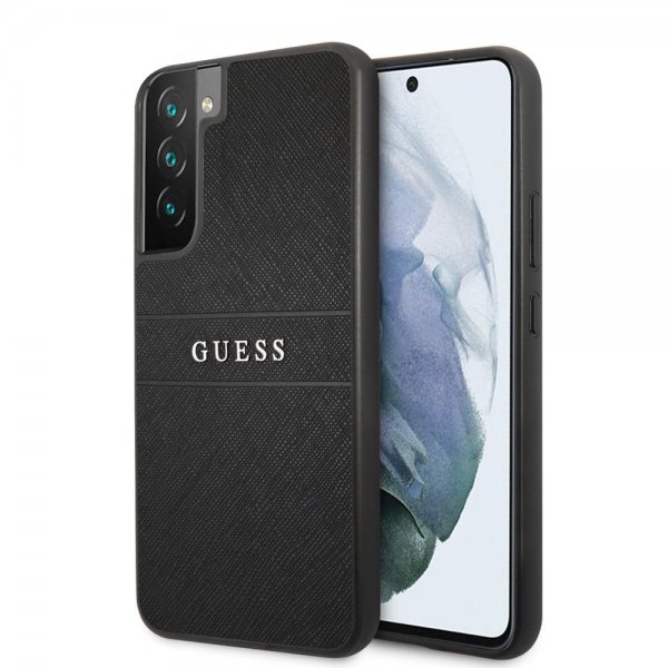 Guess Samsung Galaxy S22 Deksel Saffiano Metal Logo Svart