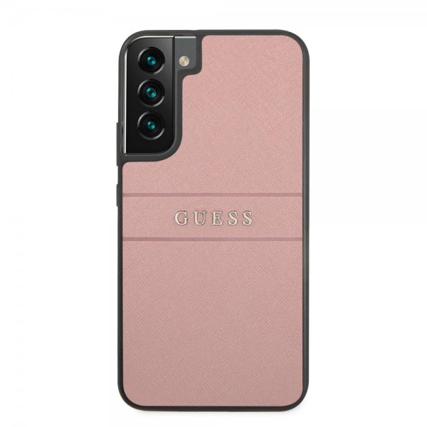 Guess Samsung Galaxy S22 Deksel Saffiano Metal Logo Rosa