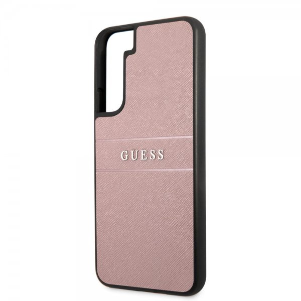 Guess Samsung Galaxy S22 Deksel Saffiano Metal Logo Rosa