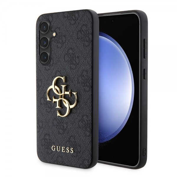 Guess Samsung Galaxy S23 FE Deksel 4G Metal Logo Grå