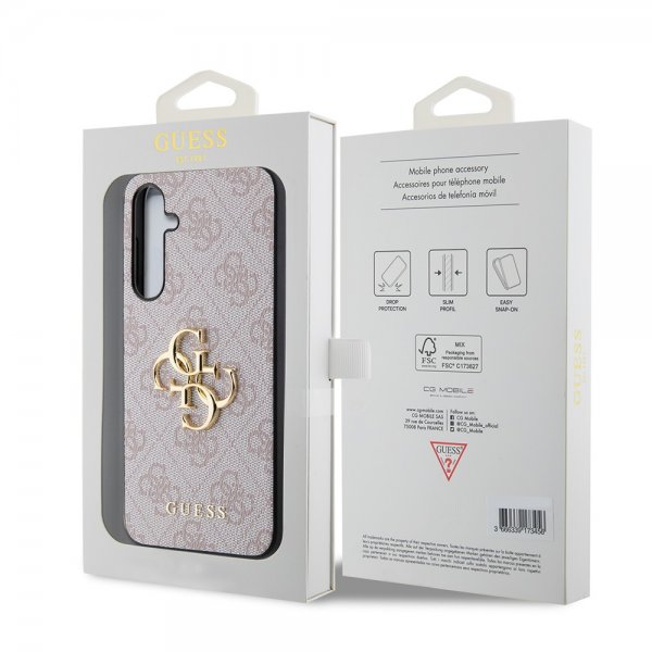 Guess Samsung Galaxy S23 FE Deksel 4G Metal Logo Rosa