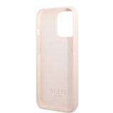 Guess iPhone 13 Pro Deksel Silicone Metal Plate MagSafe Rosa