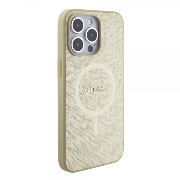 Guess iPhone 15 Pro Max Deksel Saffiano MagSafe Beige