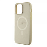 Guess iPhone 15 Pro Max Deksel Saffiano MagSafe Beige