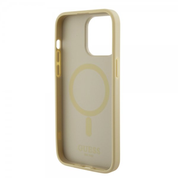 Guess iPhone 15 Pro Max Deksel Saffiano MagSafe Beige