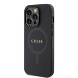Guess iPhone 15 Pro Max Deksel Saffiano MagSafe Svart