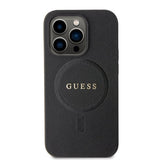 Guess iPhone 15 Pro Max Deksel Saffiano MagSafe Svart