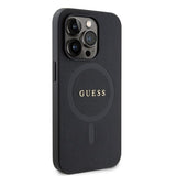 Guess iPhone 15 Pro Max Deksel Saffiano MagSafe Svart