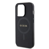 Guess iPhone 15 Pro Max Deksel Saffiano MagSafe Svart