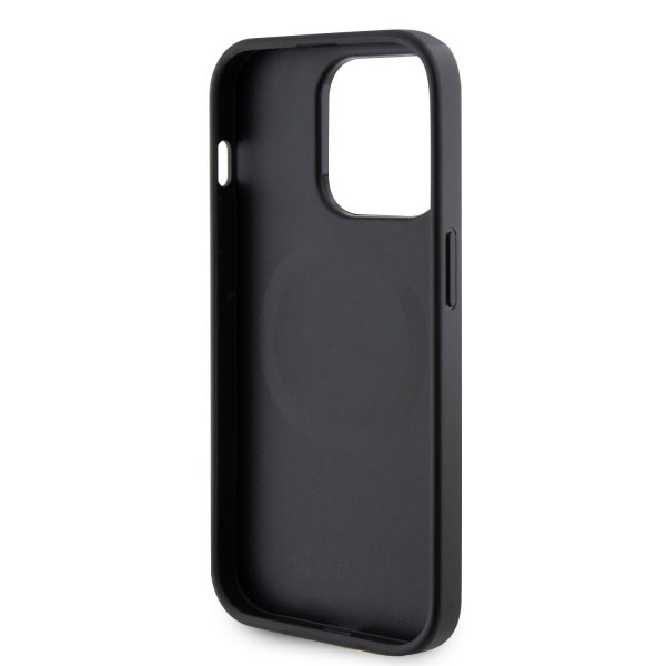 Guess iPhone 15 Pro Max Deksel Saffiano MagSafe Svart