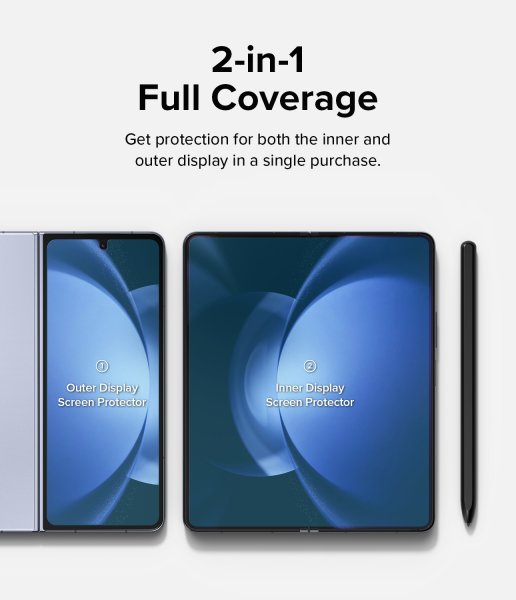 Ringke Samsung Galaxy Z Fold 5 Skjermbeskytter Dual Easy Film