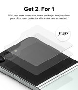 Ringke Samsung Galaxy Z Flip 5 Skjermbeskytter Cover Display Protector Glass 2-pakning