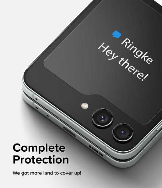 Ringke Samsung Galaxy Z Flip 5 Skjermbeskytter Cover Display Protector Glass 2-pakning