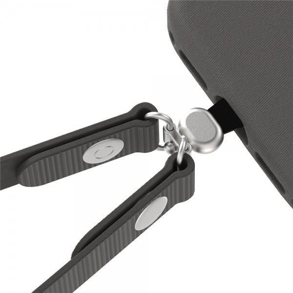 Snørebånd Quick Release Phone Lanyard Detachable Magnetic Svart
