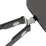 Snørebånd Quick Release Phone Lanyard Detachable Magnetic Svart