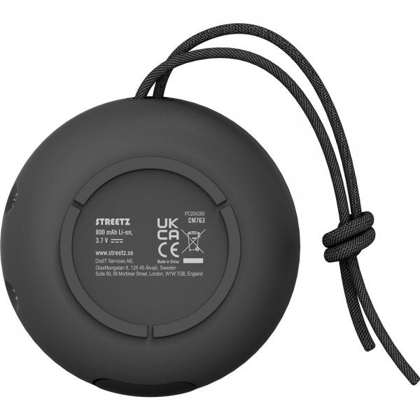 Streetz Høyttaler S200 Waterproof Bluetooth Speaker Svart