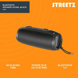 Streetz Høyttaler S350 Bluetooth Speaker 20W Svart