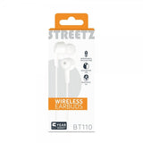 Streetz Hodetelefoner BT110 Wireless Earbuds Hvit