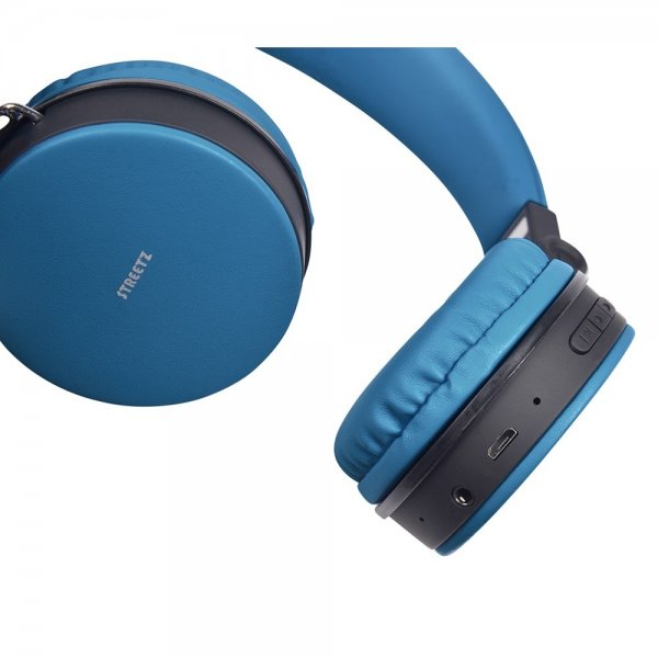 Streetz Hodetelefoner BT200 Wireless Headphones Blå
