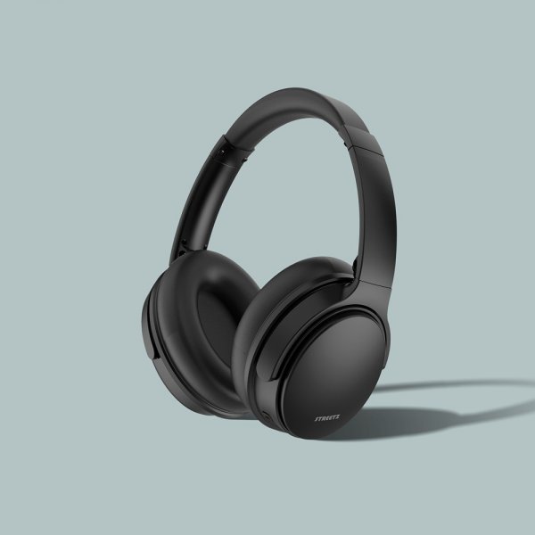 Streetz Hodetelefoner BT500 Wireless ANC Headphones Svart