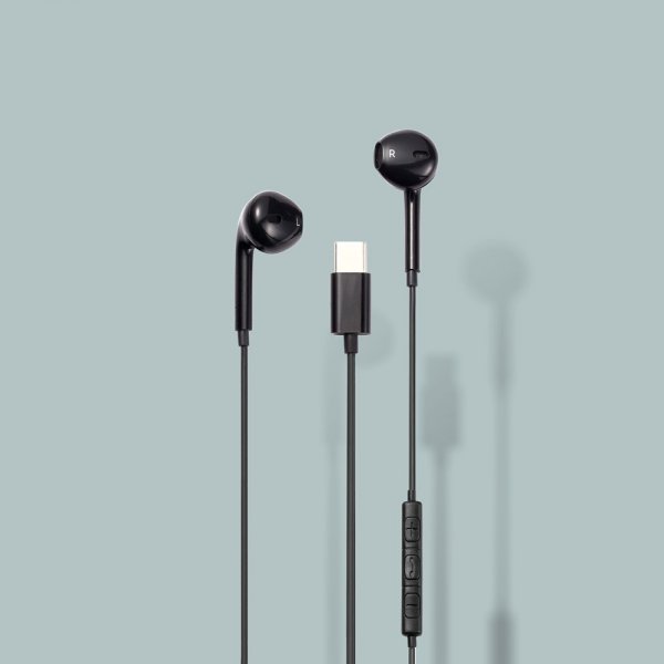 Streetz Hodetelefoner C200 Semi-In-Ear Headset USB-C Svart
