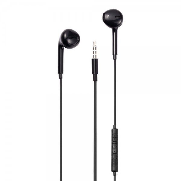 Streetz Hodetelefoner E100 Semi-In-Ear Earbuds 3.5mm Svart