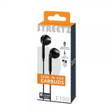 Streetz Hodetelefoner E100 Semi-In-Ear Earbuds 3.5mm Svart