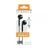 Streetz Hodetelefoner E100 Semi-In-Ear Earbuds 3.5mm Svart