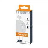Streetz Hodetelefoner E110 Earbuds 3.5mm Hvit