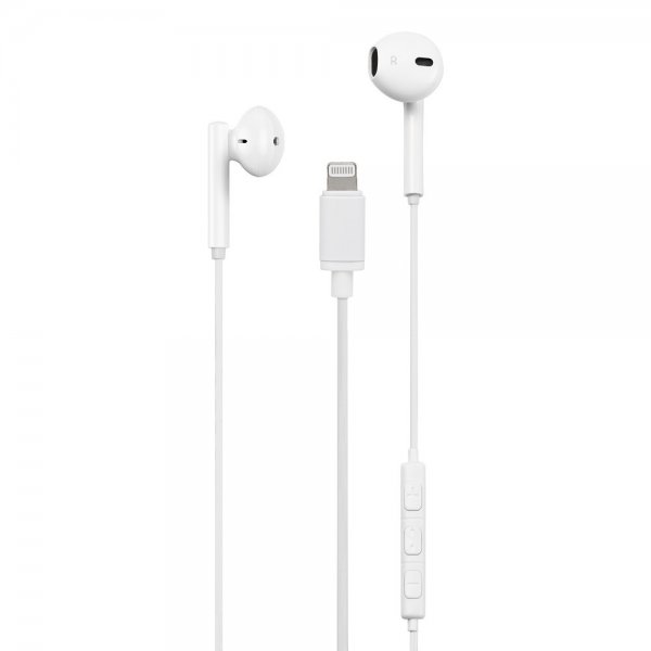 Streetz Hodetelefoner L200 Lightning Earbuds Hvit