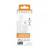 Streetz Hodetelefoner L200 Lightning Earbuds Hvit