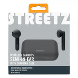 Streetz Hodetelefoner T110 Wireless Earbuds Semi-In-Ear Svart