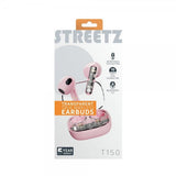 Streetz Hodetelefoner T150 Transparent True Wireless Earbuds Rosa