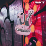 Streetz Hodetelefoner T150 Transparent True Wireless Earbuds Rosa
