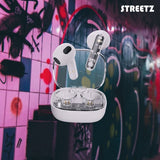 Streetz Hodetelefoner T150 Transparent True Wireless Earbuds Hvit