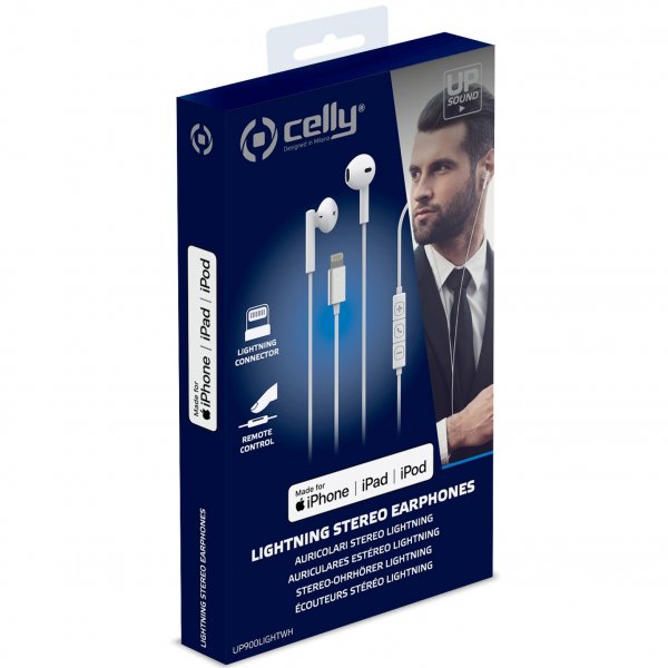 Celly Hodetelefoner UP900 Lightning Hvit