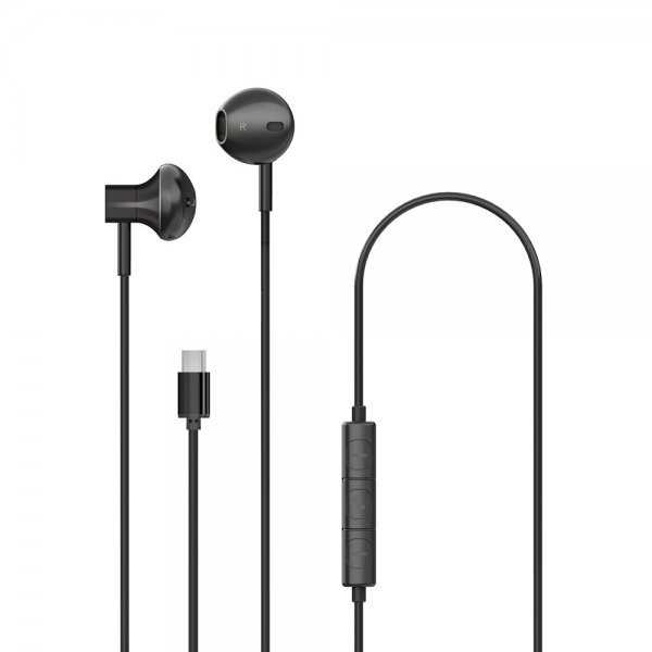 Xqisit Hodetelefoner USB-C Earphones Svart